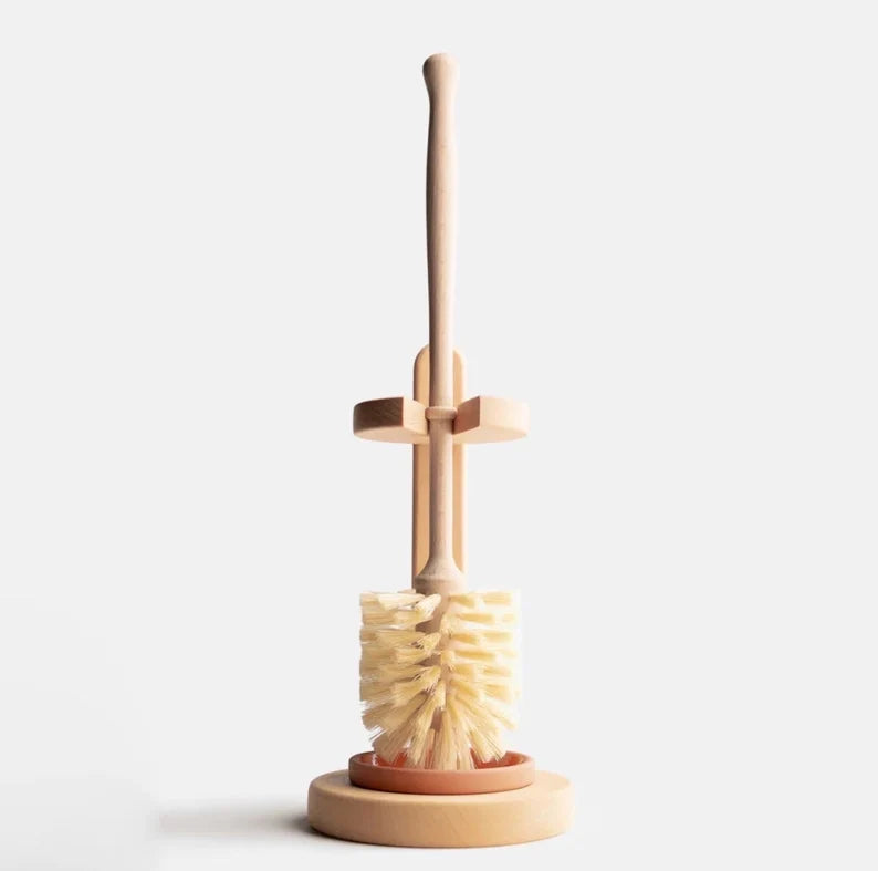 Natural Sisal Bristle Toilet Brush & Stand