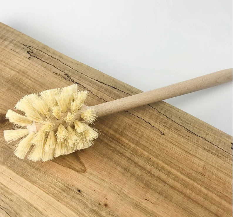 Natural Sisal Bristle Toilet Brush & Stand