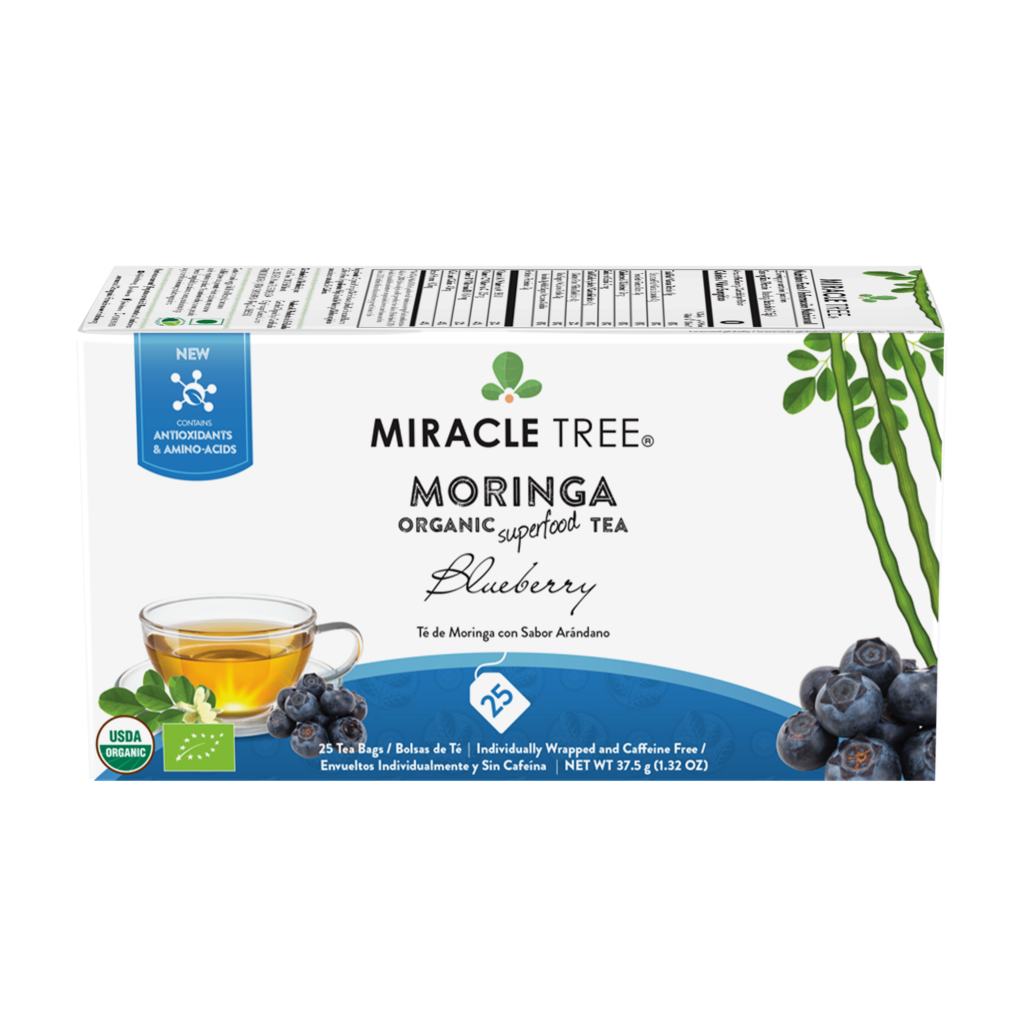 Organic Moringa Tea: Blueberry
