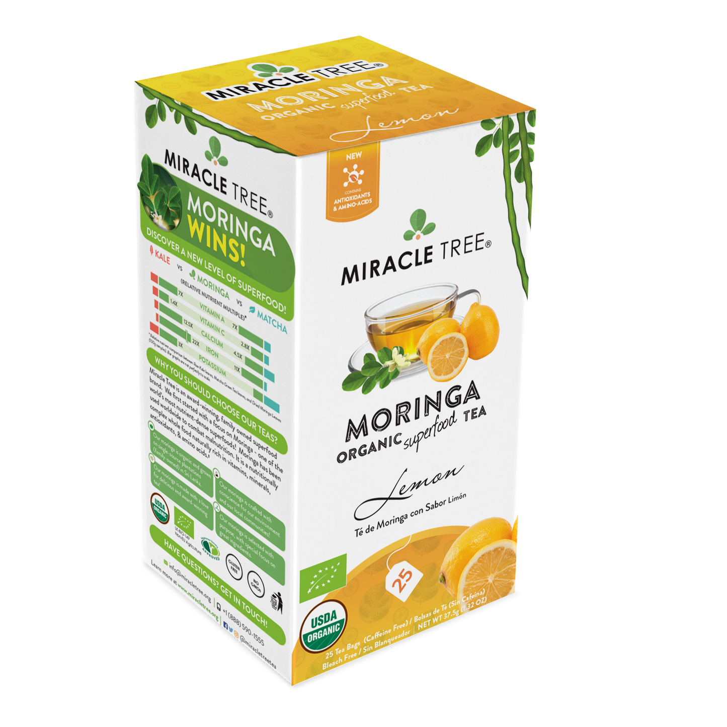 Organic Moringa Tea: Lemon