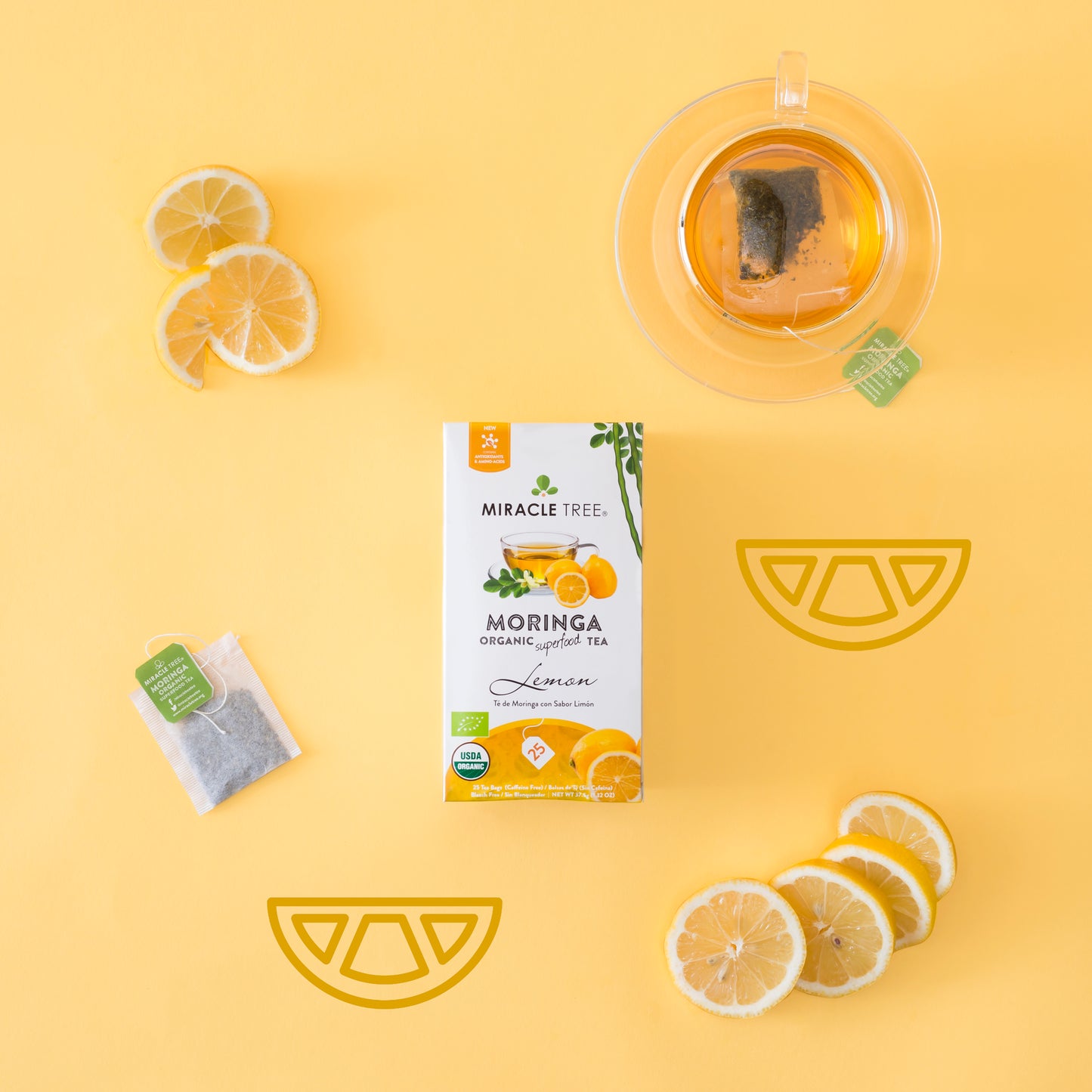 Organic Moringa Tea: Lemon