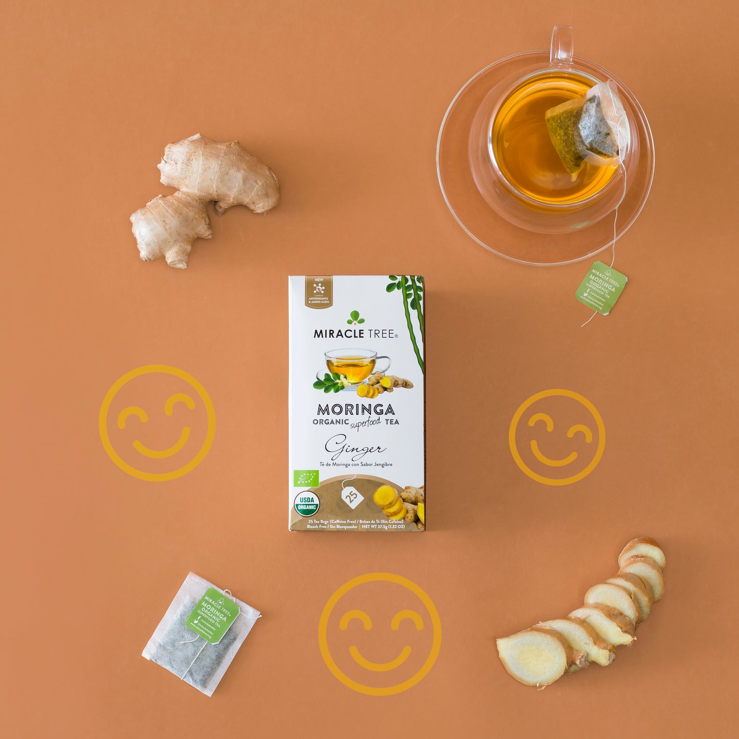 Organic Moringa Tea: Ginger