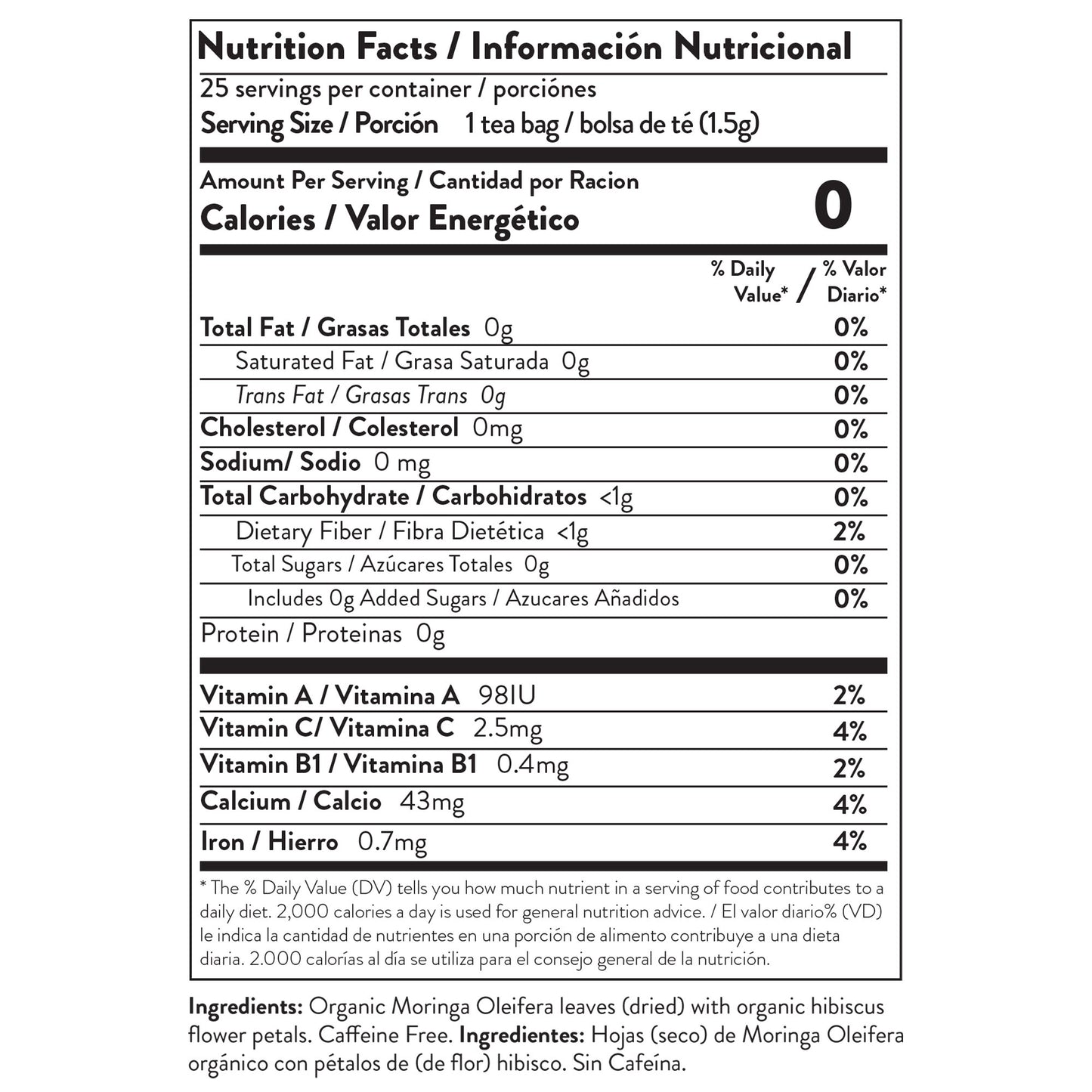 Organic Moringa Tea: Hibiscus