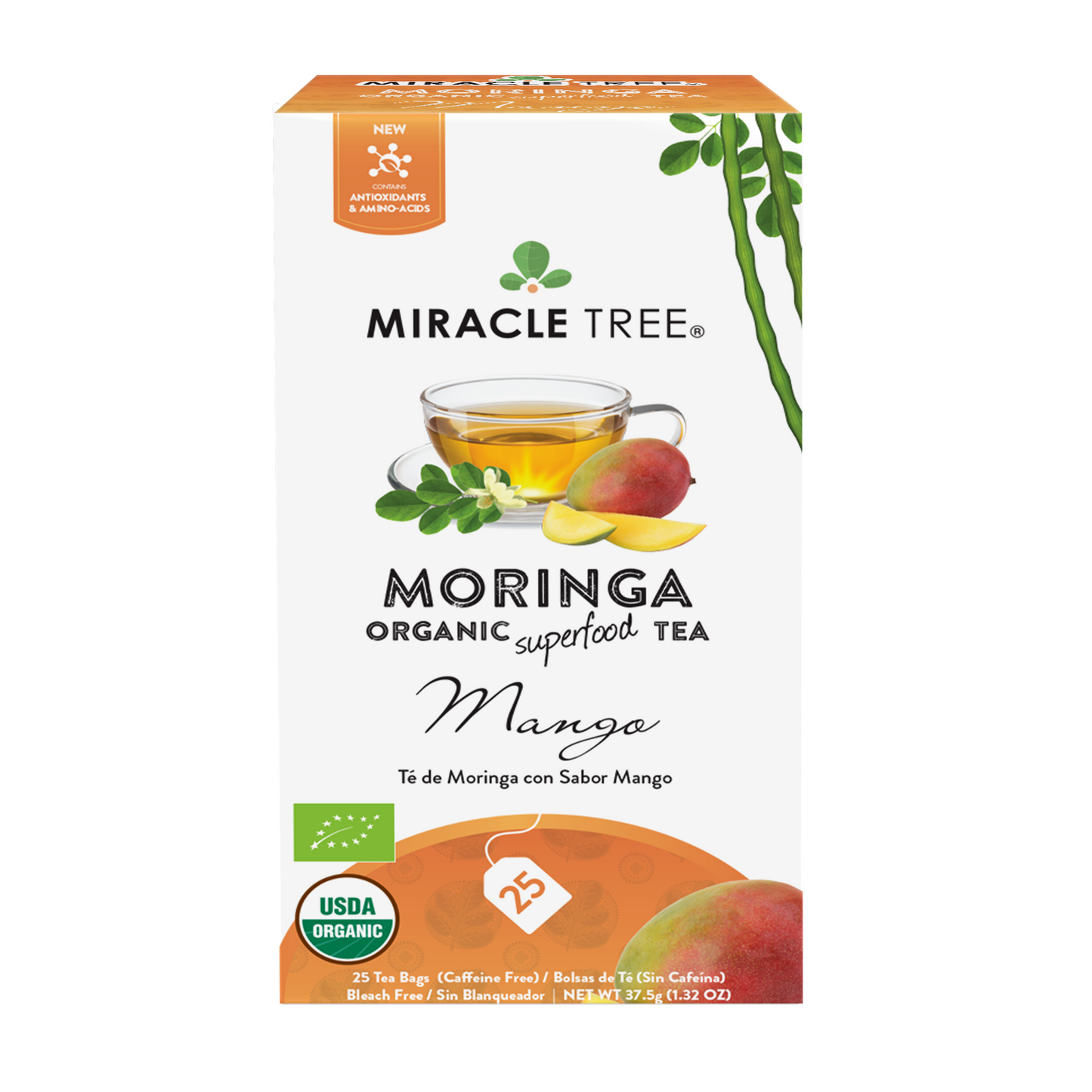 Organic Moringa Tea: Mango