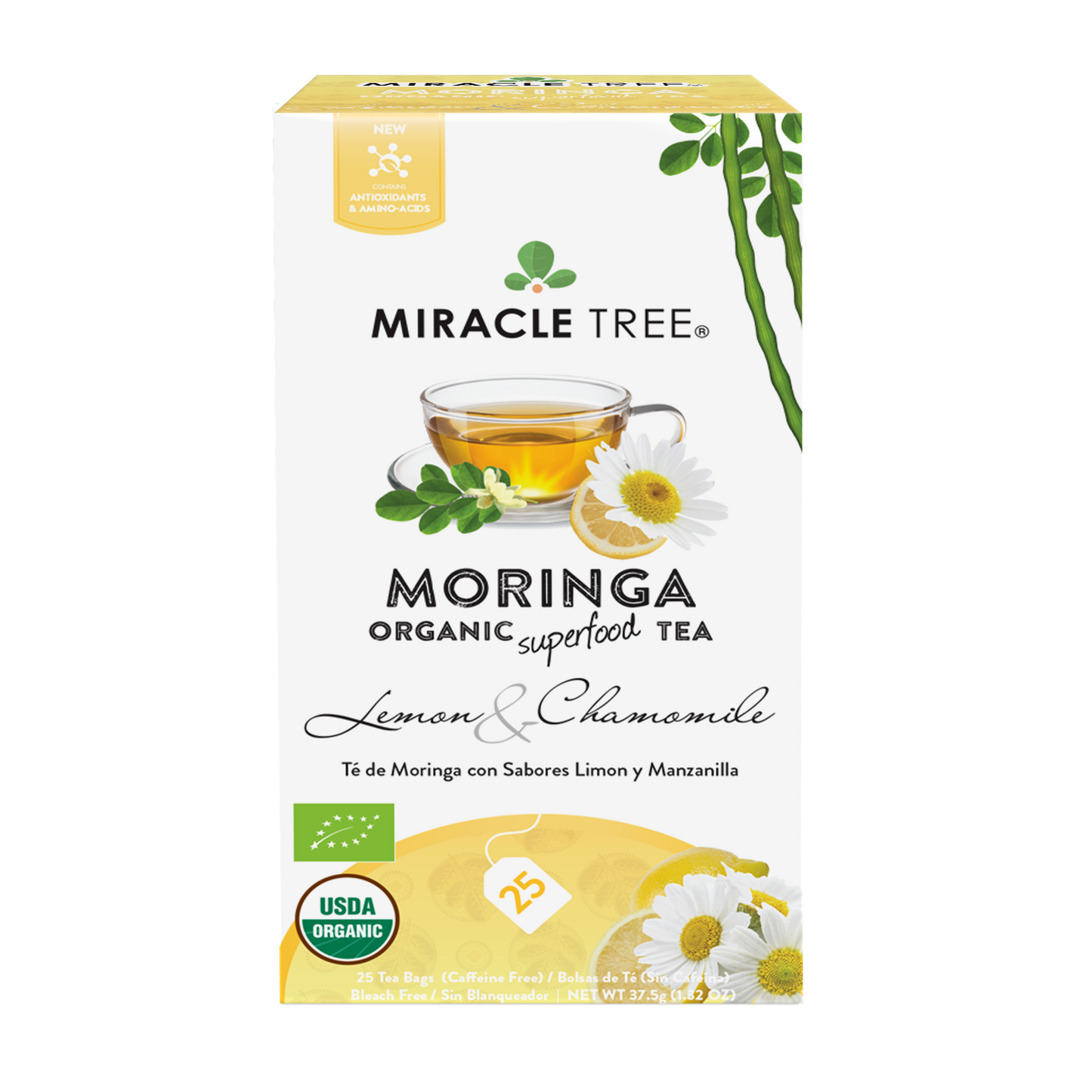 Organic Moringa Tea: Lemon & Chamomile