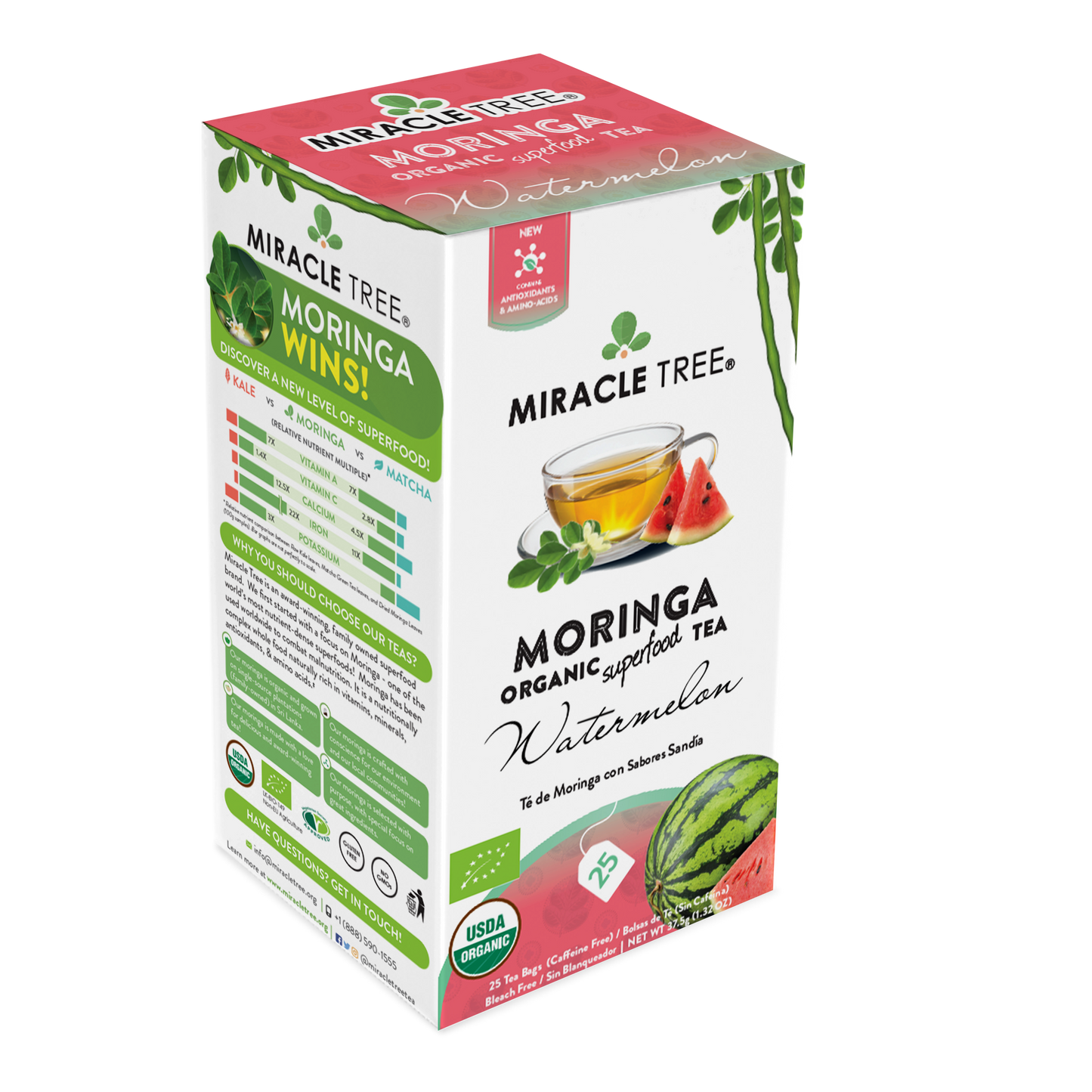 Organic Moringa Tea: Watermelon