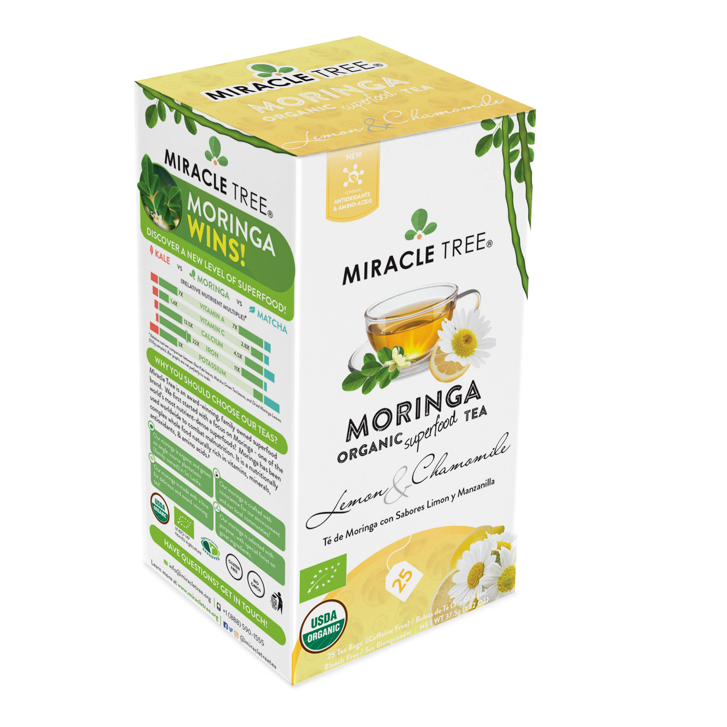 Organic Moringa Tea: Lemon & Chamomile