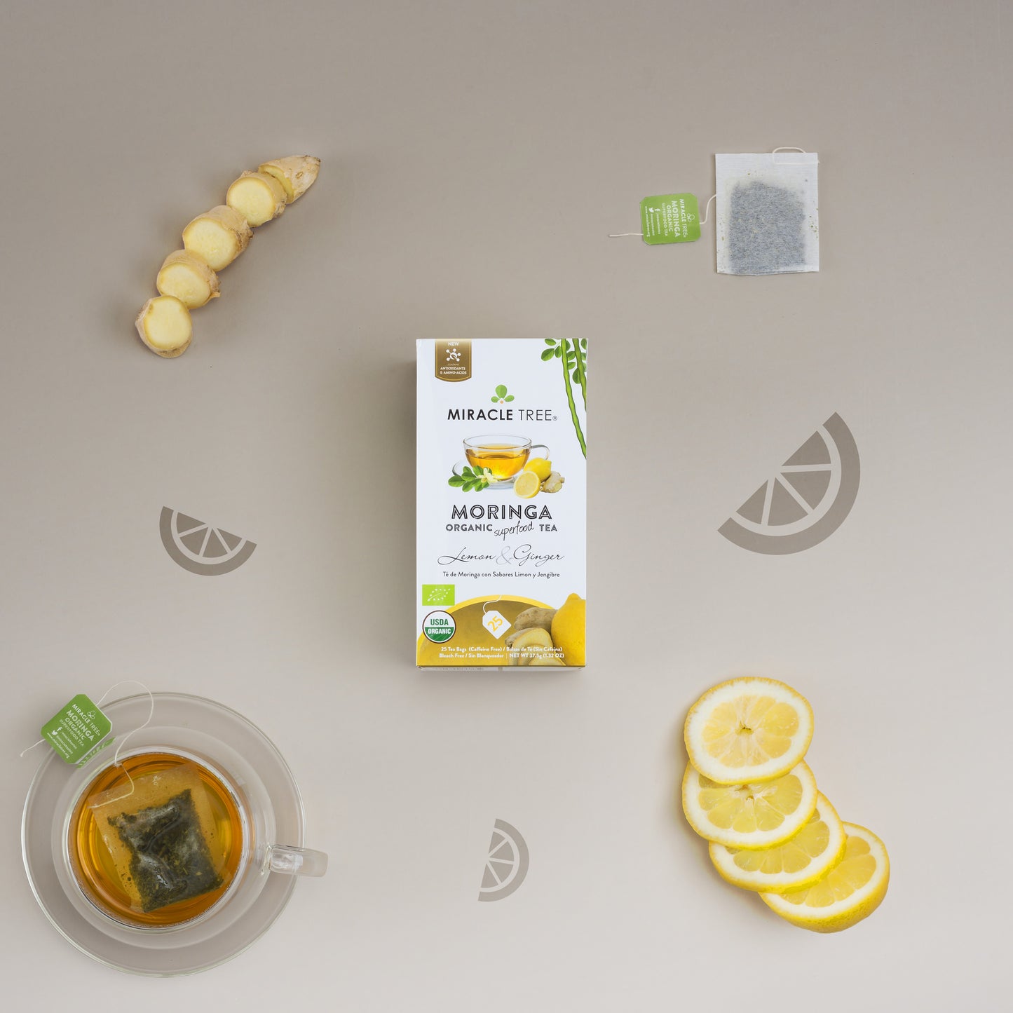 Organic Moringa Tea: Lemon & Ginger