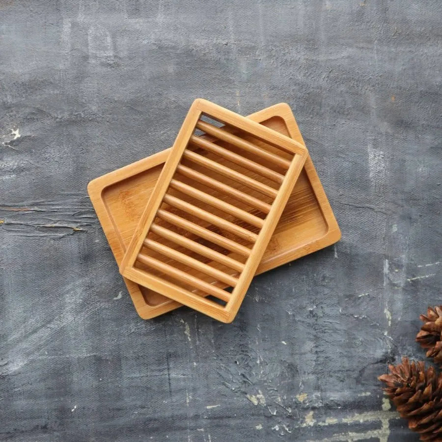 Dual-layer Bamboo Soap Dish