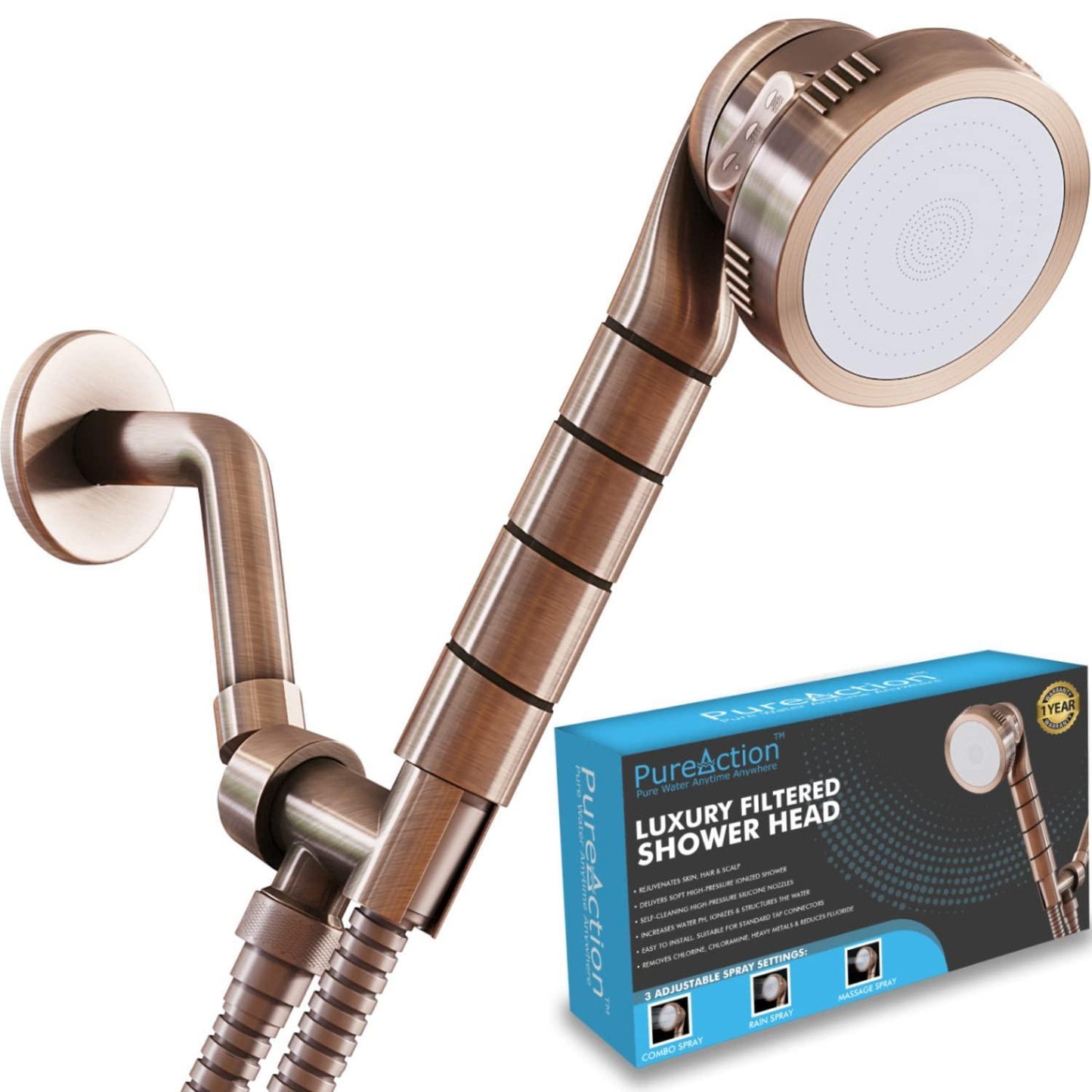 Luxury Filtered Shower Head with Handheld Hose