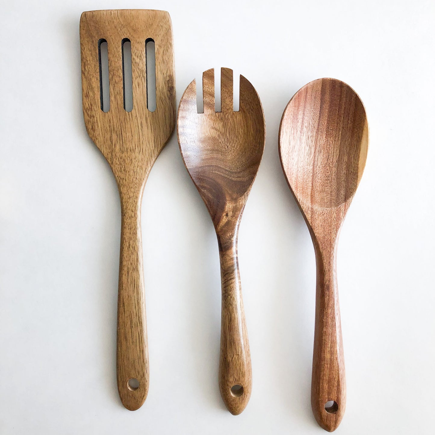 Natural Acacia Wood Kitchen Utensil Set