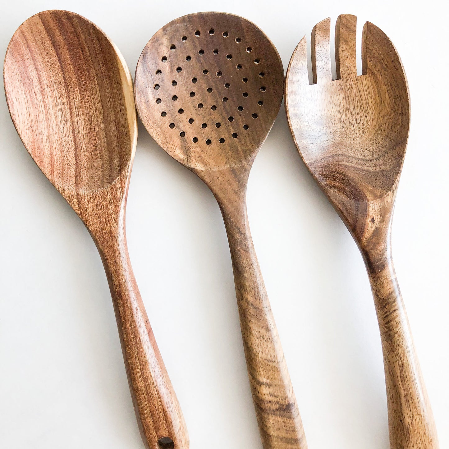 Natural Acacia Wood Kitchen Utensil Set