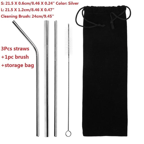 Reusable Stainless Steel Drinking Straws