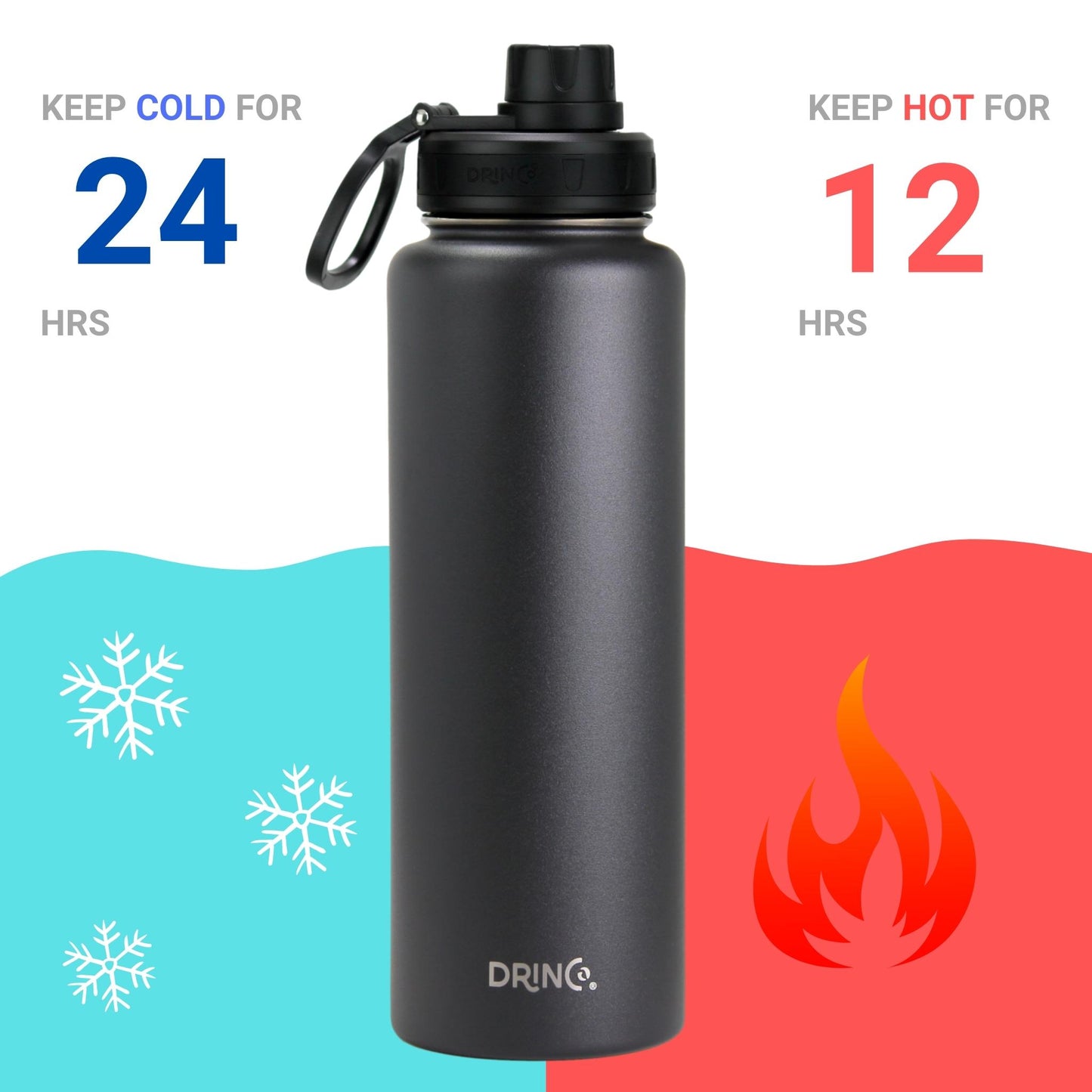 40oz Stainless Steel Water Bottle