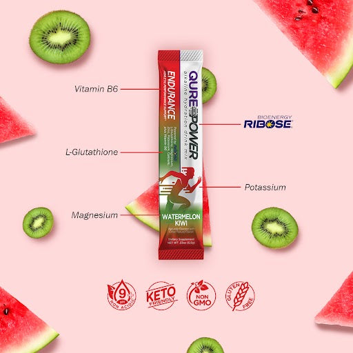 QURE Power Endurance Support Stick: Watermelon Kiwi