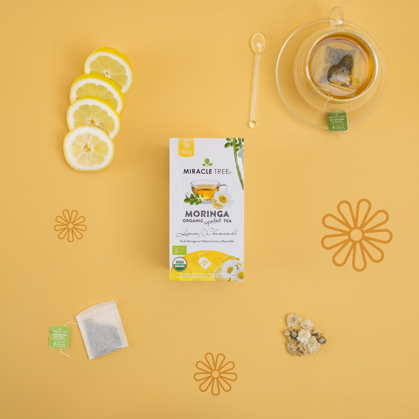 Organic Moringa Tea: Lemon & Chamomile