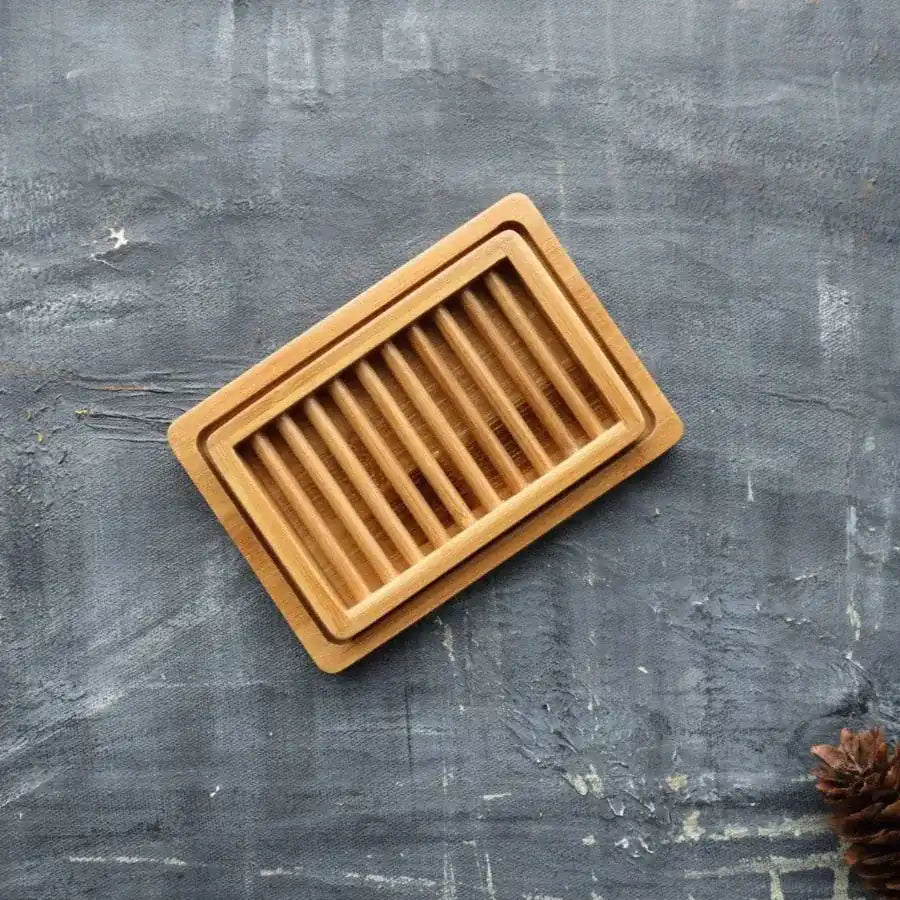 Dual-layer Bamboo Soap Dish